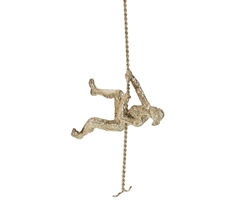 Climbing Woman-Wall Mounted Silver Leaf