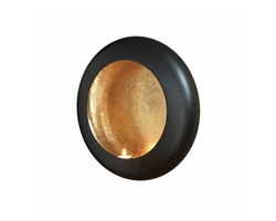 Medium-sized Harvest Moon Wall T-Lite Holder, ideal for a pair of candles, with elegant gold interior.
