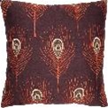 Feathers Embroidered Decorative Pillow