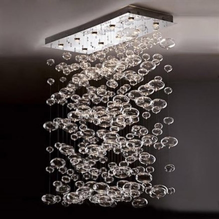 Bubbles Modern Ceiling Lamp Rectangular Large Pendant
