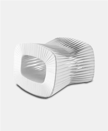 Seat Belt Ottoman WHITE