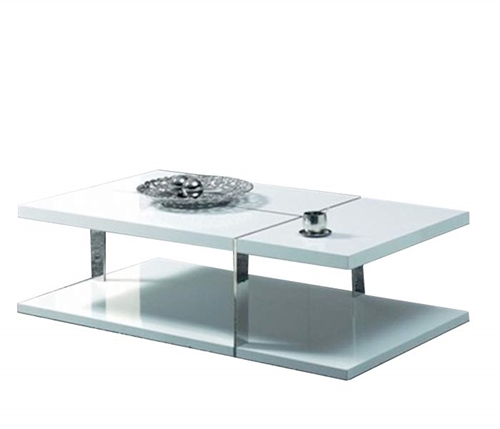 Understated simplicity makes this white lacquer topped table is a highly desirable piece