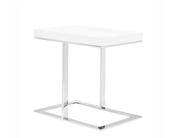 Ginepri Modern Side Table in White