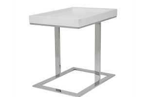 Ginepri End Table in WHITE- FINAL SALE