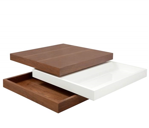 Laroma Coffee Table in Walnut and White - FINAL SALE - NO RETURNS