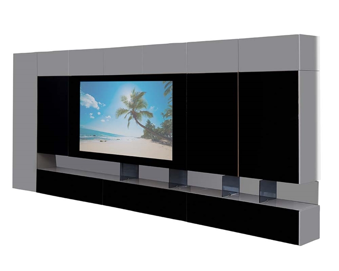 San Remo Modern Wall Unit Grey Lacquer