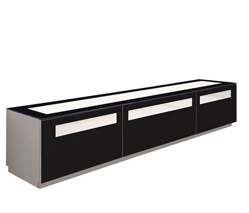 Lucano Modern TV Unit in Grey Lacquer Outlet