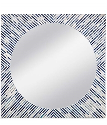 Sunburst Bone Modern Wall Mirror