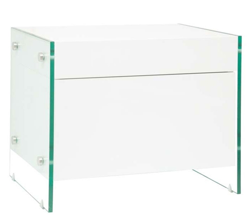 Lucca Modern Side Table in White