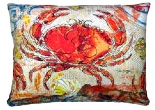 Red Crustaceans Outdoor Pillows