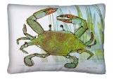 Green Crab Modern Outdoor Modern Pillow- 18" x 18" *Special Order