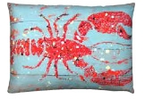 Blue Lobster Modern Outdoor Modern Pillow- 19" x 24" - No longer Available