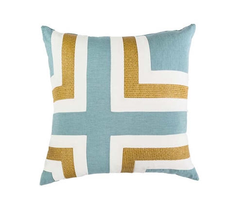 Modern Regens Cross Celadon Pillow