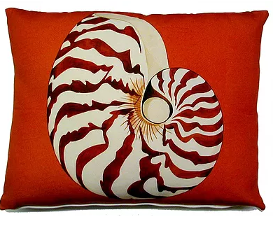 Nautilus Shell Modern Pillow 18" x 18"