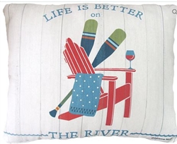 River Modern Pillow 18" x 18"