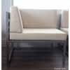 Anacapri Grey Aluminum Modern Outdoor Corner Sofa - White Cushions - SOLD OUT