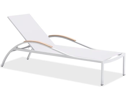 Amanda Modern White Sun Lounger available at Modern Home 2 Go