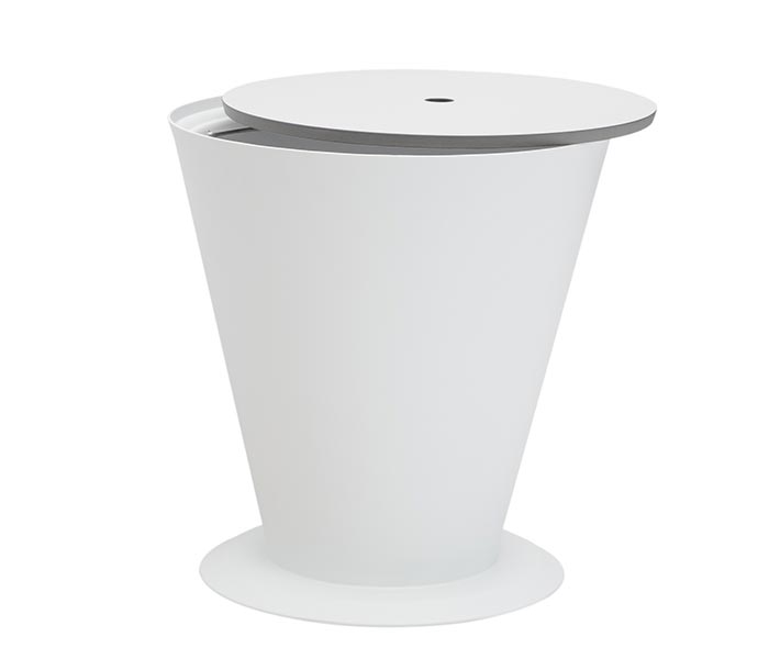 Cori Modern White Ice Bucket