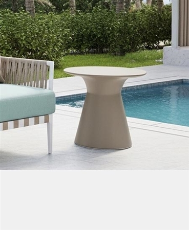 Carsoli Modern Outdoor Side Table Matte Taupe