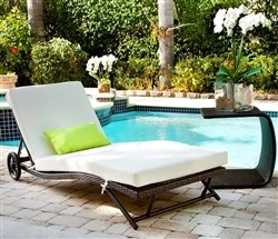 Beautiful contemporary outdoor bed for relaxing outside in style.