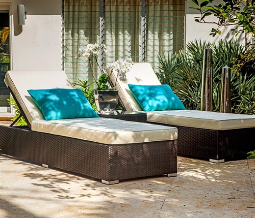 Stasi Double Lounger Set in espresso available at Modern Home 2 Go