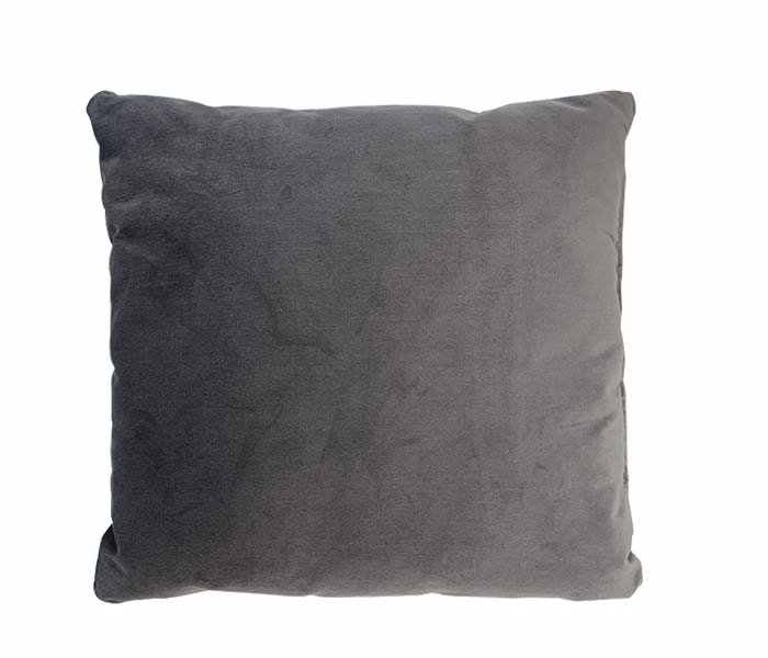 Velvet Grey Modern Pillow 20" x 20"