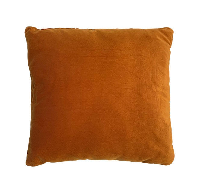 Velvet Light Orange Modern Pillow 20" x 20"