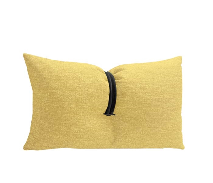 Yellow Fabric Modern Pillow