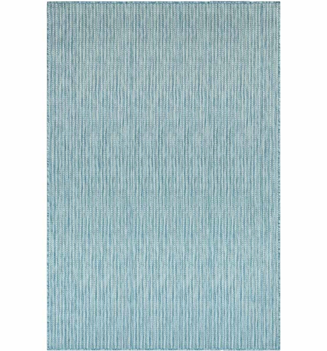 Carmel Texture Stripe Indoor/Outdoor Rug Aqua Collection