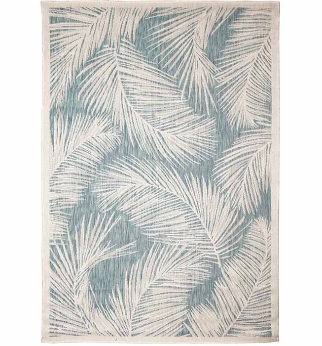 Carmel Fronds Indoor/Outdoor Rug Aqua Collection