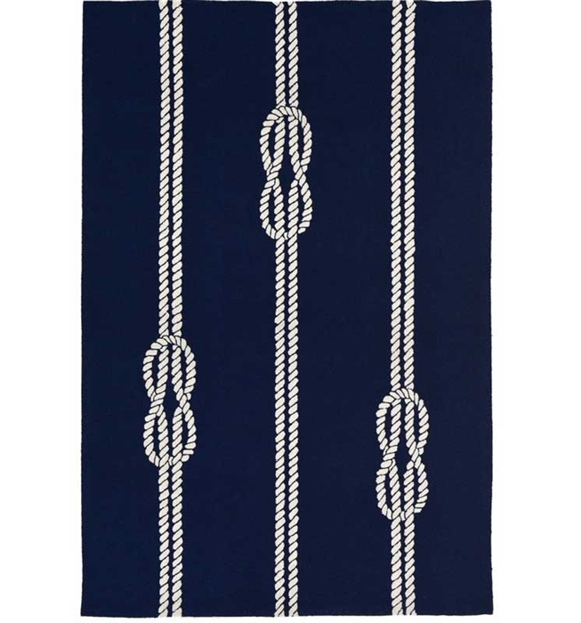 Capri Ropes Indoor/Outdoor Rug Navy. The perfect area rug to add abstract and modern design to your space