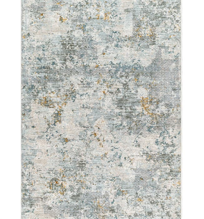 Dresden Rug - Dusty Sage, Taupe, Off-White, Deep Teal, Ink Blue, Light Gray, Mustard  9' x 12'2"-*Special order