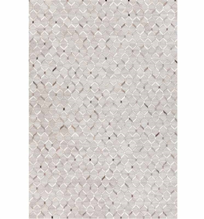 Medora Handmade Rug with a no-pile design in neutral tones of charcoal, gray, beige, and light gray.