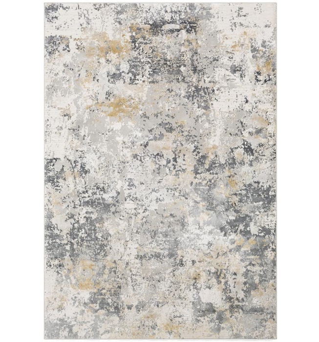 Aisha Modern Rug Collection -  Charcoal, Gray, Light Gray, Mustard