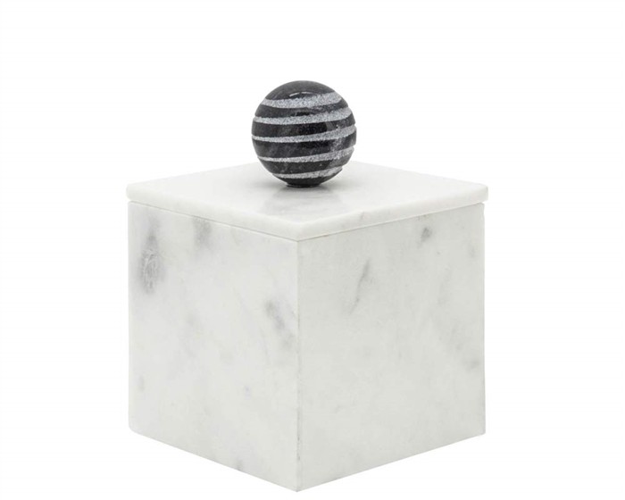 Marble 5 x 7  Box White Modern Accessory