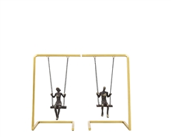 Home decoration featuring a Swinging People Bookend set of 2 available for special order at MH2G Furniture Store in Miami or Fort Lauderdale
