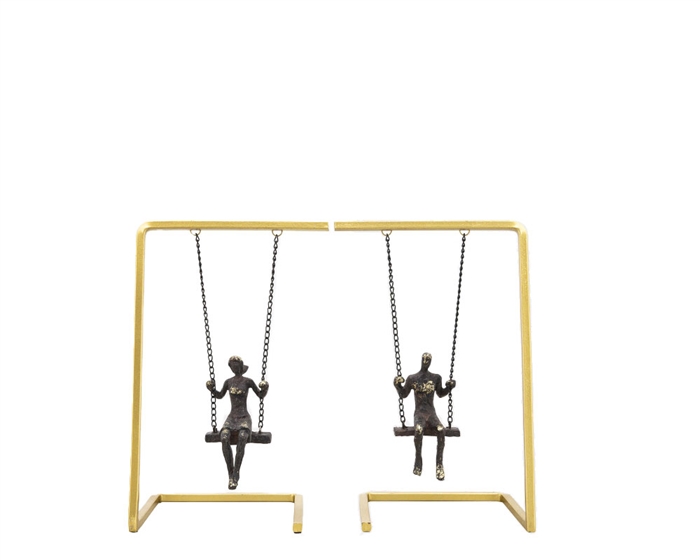 Home decoration featuring a Swinging People Bookend set of 2 available for special order at MH2G Furniture Store in Miami or Fort Lauderdale