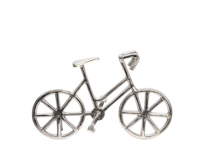 9" Metal Bicycle Silver