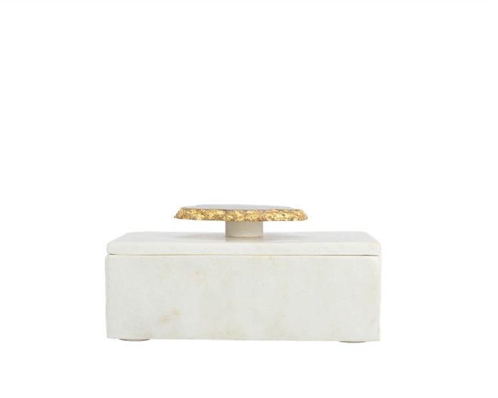 Marble, 6x4 Box W/ Agate Top, Multi