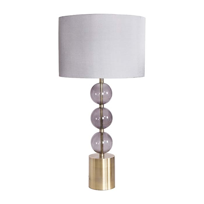 Triple Sphere Table Lamp - Smoke Glass