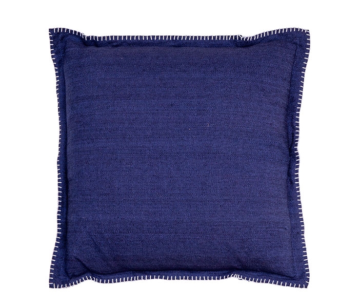 Whip Stitched Flange Pillow Navy Blue 20" x 20