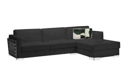 Rapalo Modern Sectional in Black