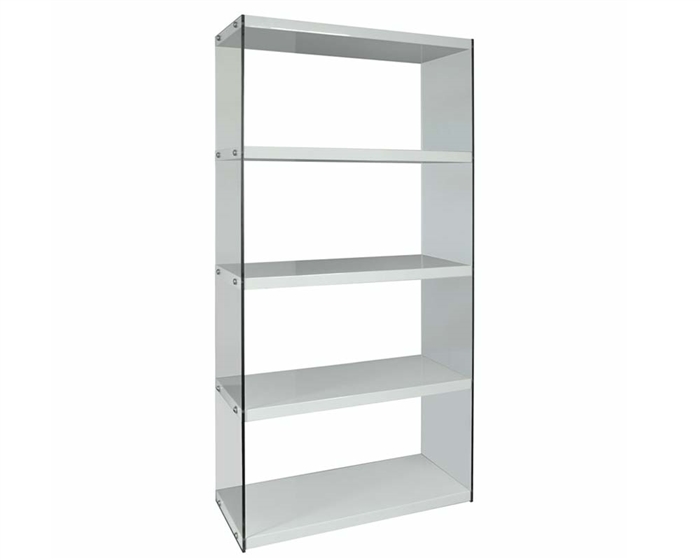 Levi Modern Shelving Unit White. Finely crafted with a modern and sophisticated design, these dividers display cabinets provide a contemporary means of showcasing your merchandise or collectibles.