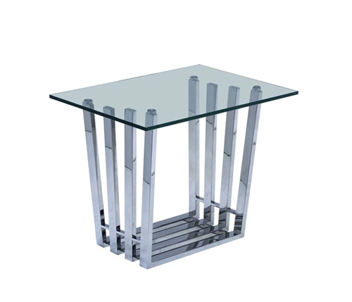 NEW Sorrento Stainless Steel Modern Side Table
