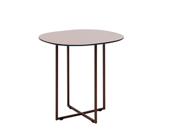 Ginni Modern Bronze Mirror Top Side Table