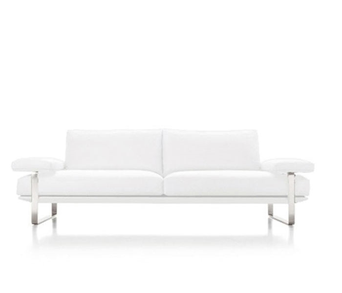 Lizzano Modern Sofa in 100% Italian White Leather