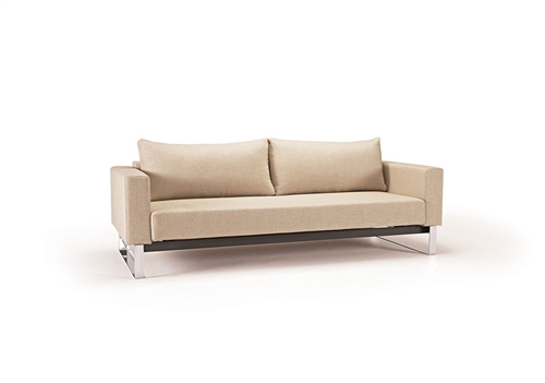 Cassius Sleek Excess Fabric modern Sofa Bed in fabric