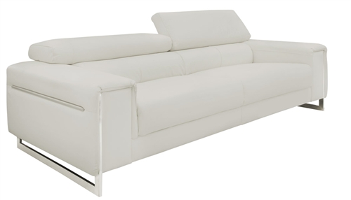 Beautiful Sofa set in Light-grey leather includes Sofa and Lounge Chair