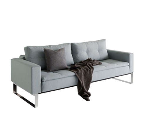 Modern Dual Sofa W/Arms Chrome Legs 55x91