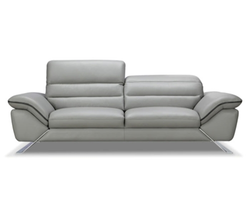 Cosenza Modern Sofa 100% Grey Leather